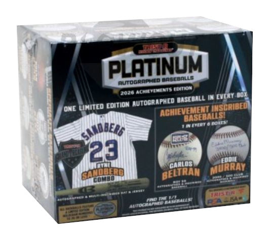 2026 Tristar Hidden Treasures Platinum Autographed Baseball Achievements Edition Box