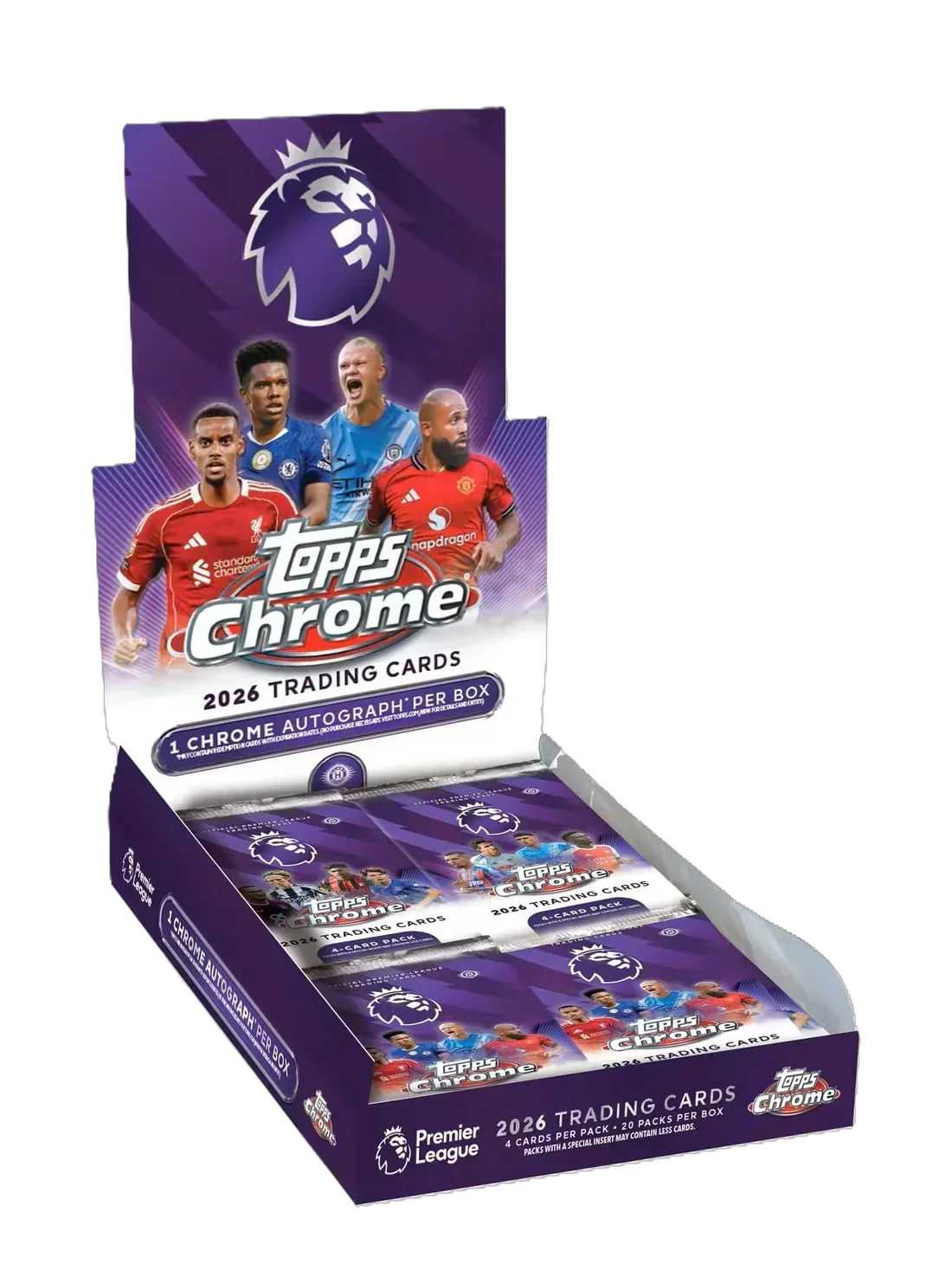 2026 Topps Chrome Premier League Soccer Hobby Pack