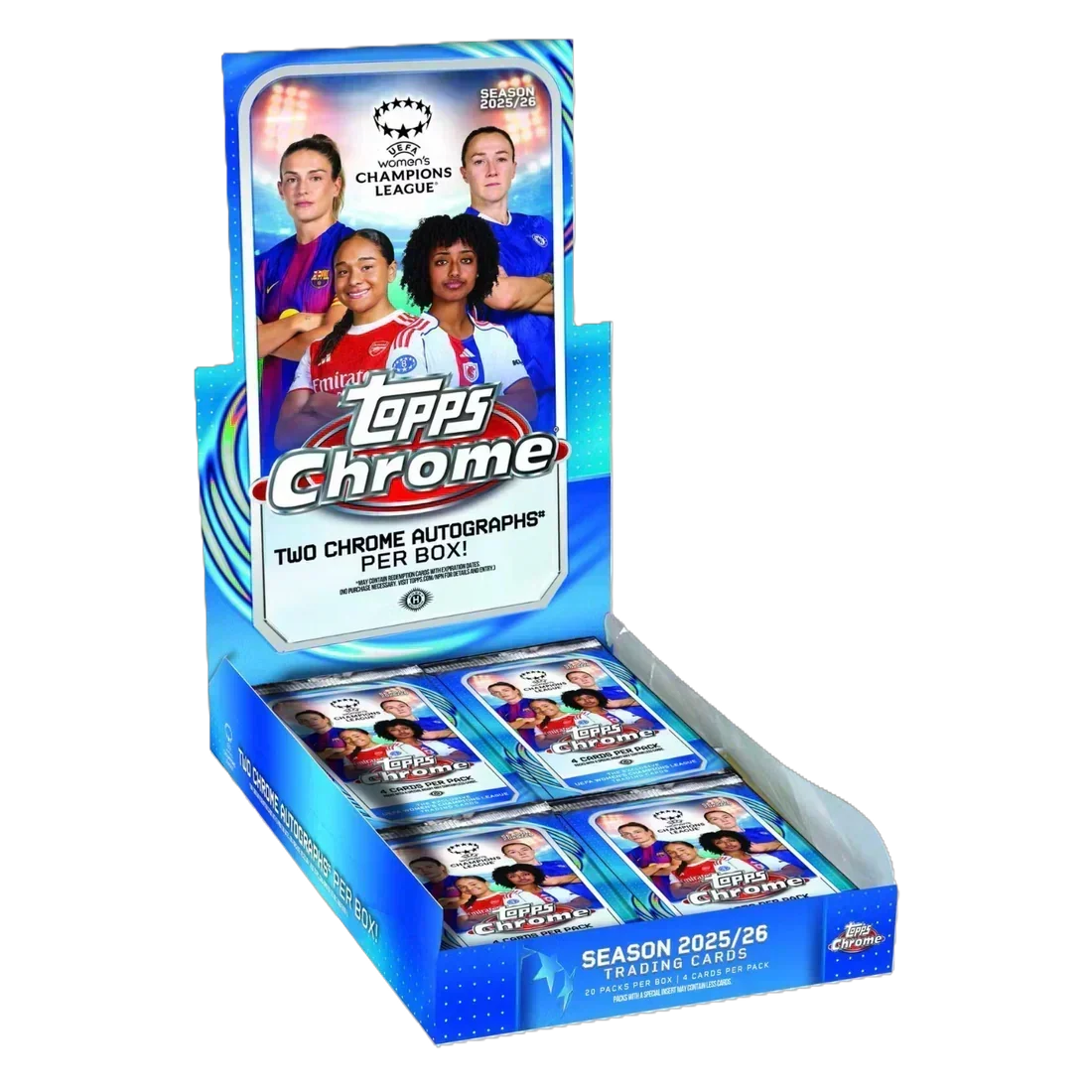 2025/26 Topps UEFA Women's Champions League Chrome Soccer Hobby Box