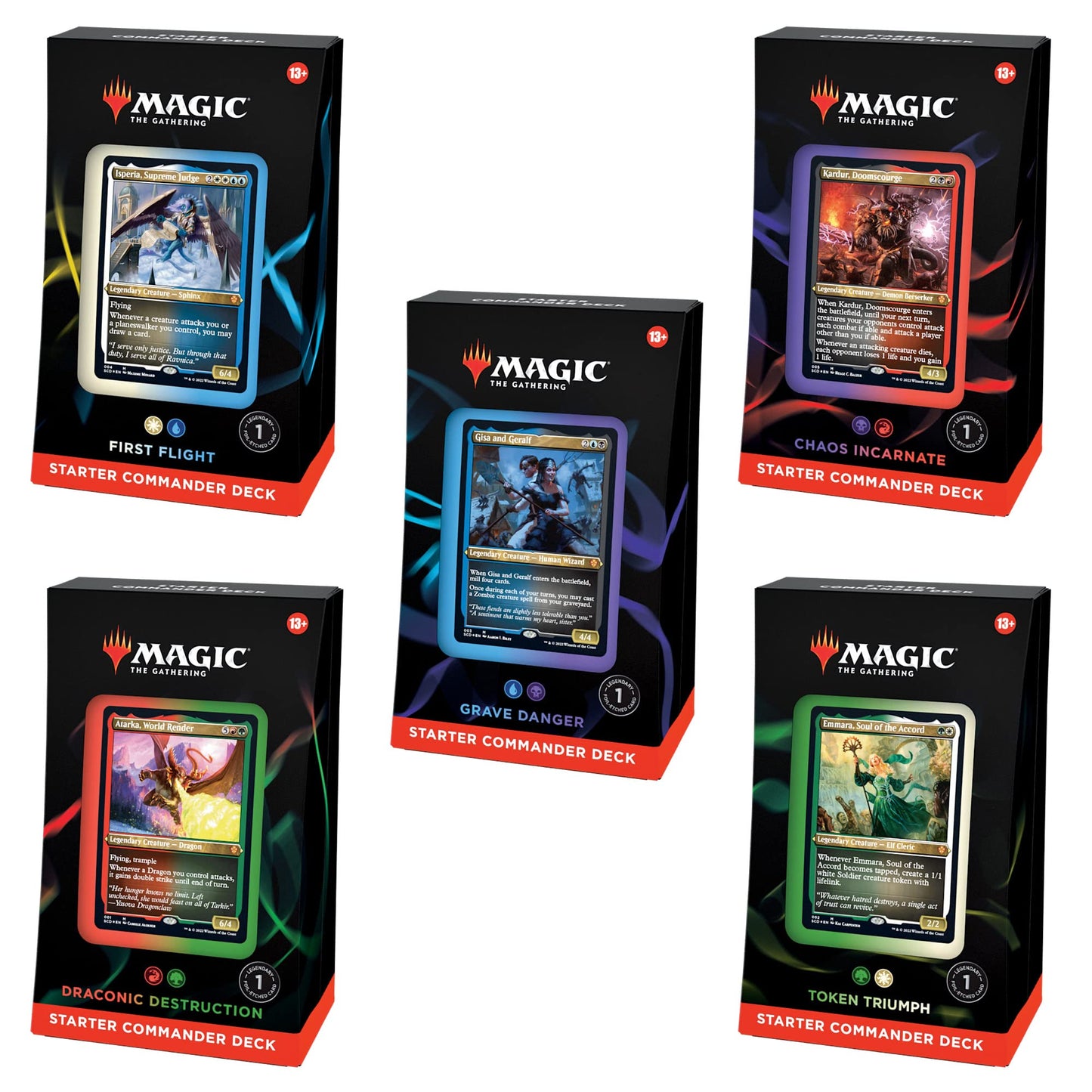 Magic the Gathering: Starter Commander Deck Case - Set of 5