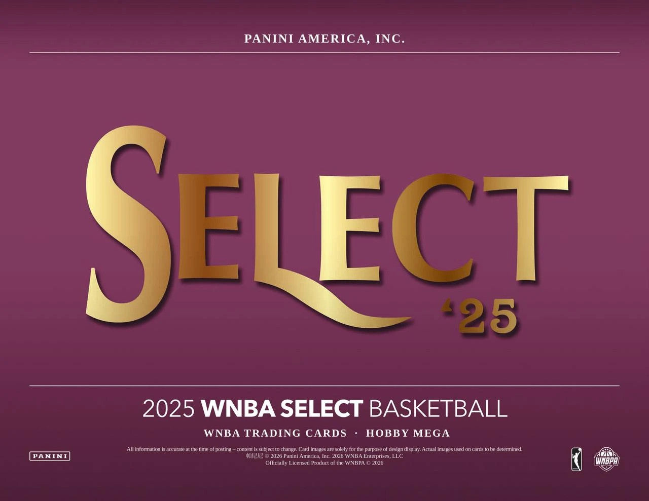 2025 Panini Select WNBA Basketball Hobby Mega 20 Box Case - Green Ice Prizms