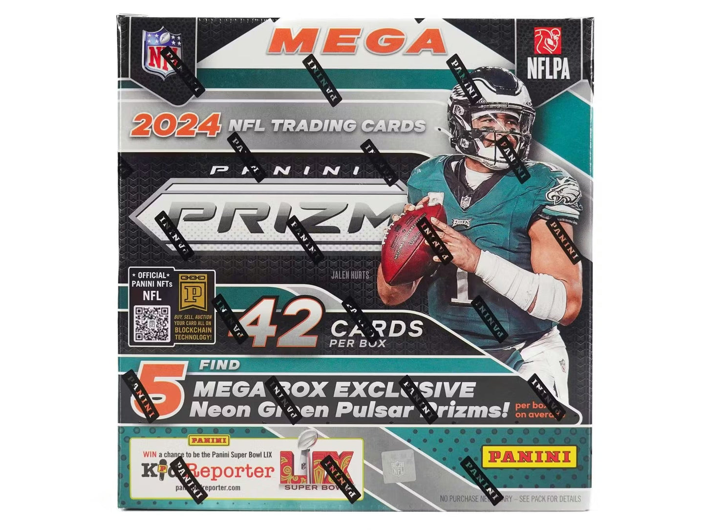 2024 Panini Prizm Football Mega Box Neon Green Pulsar