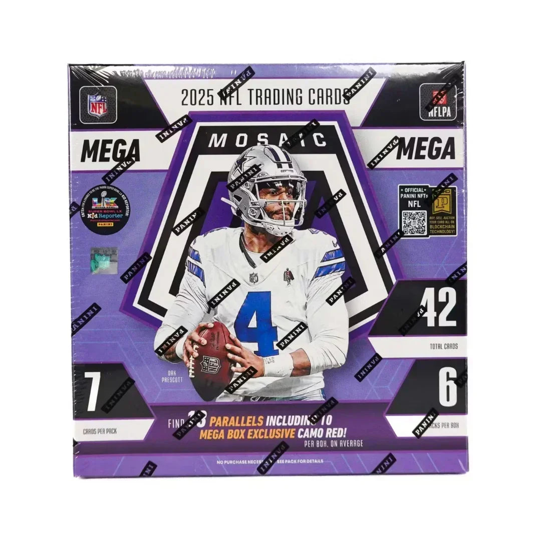 2025 Panini Mosaic Football Mega 20 Box Case (Camo Red)