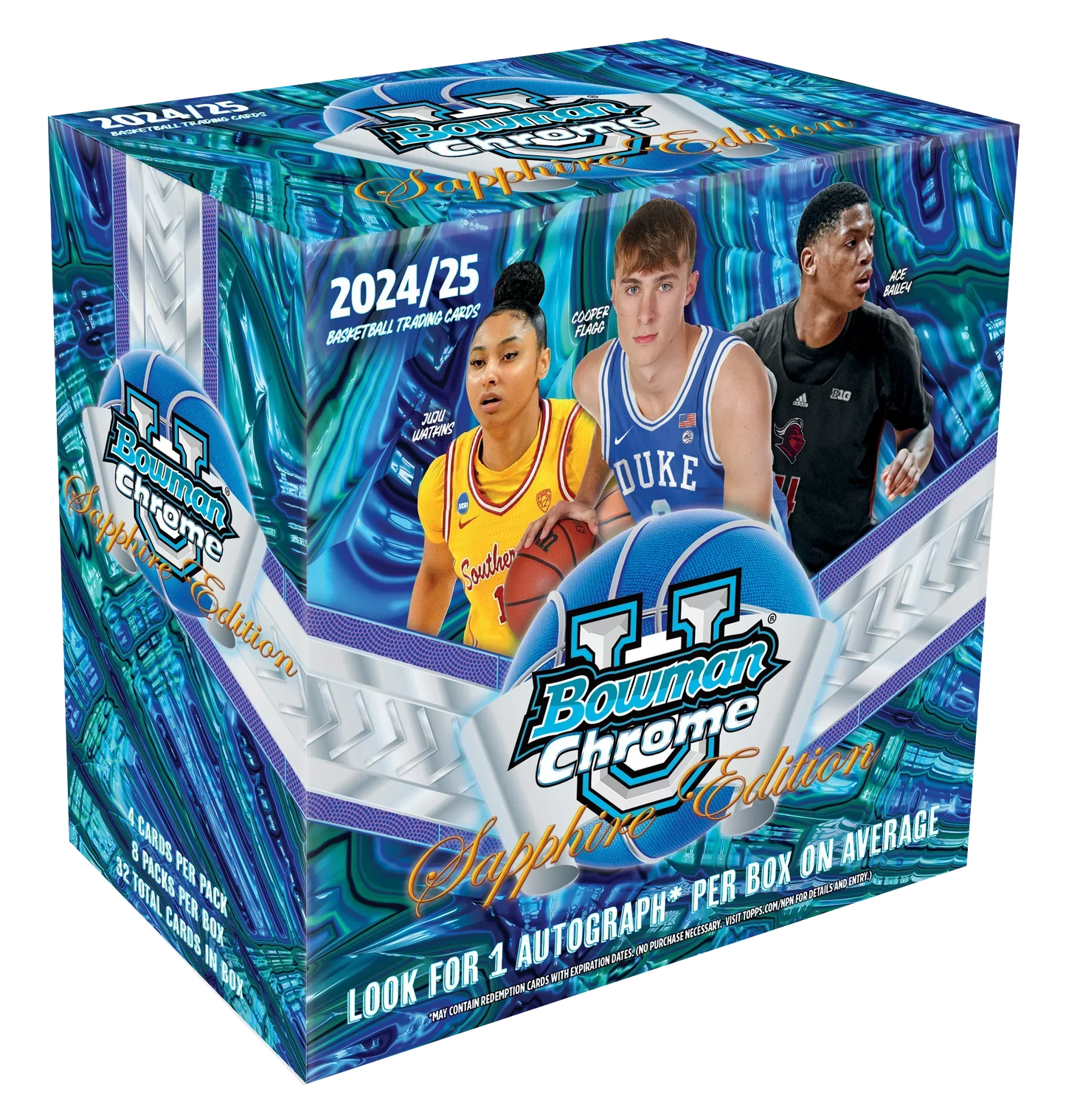 2024/25 Bowman Chrome University Basketball Sapphire Box