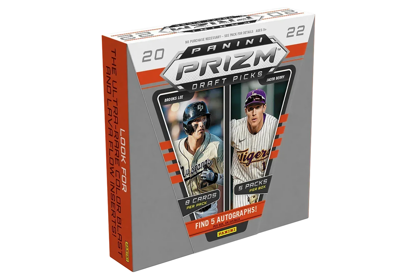 2022 Panini Prizm Collegiate Draft Picks Baseball Hobby 16 Box Case