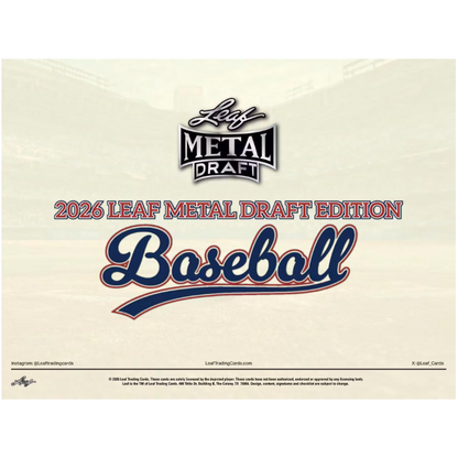 2026 Leaf Metal Draft Baseball Jumbo Box