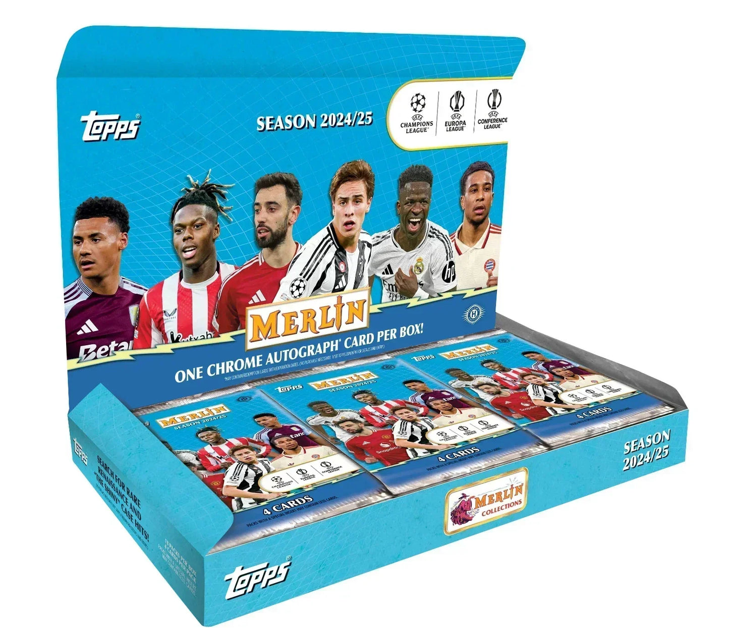 2024/25 Topps UEFA Club Competitions Merlin Chrome Soccer Hobby Box